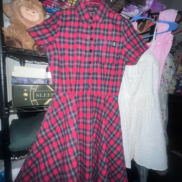 Sourpuss Tartan Plaid Shirt Dress - Picture 2 of 8